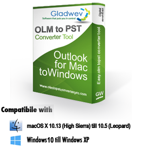 OLM to PST Converter Pro for Mac OS X / Windows Box Shot